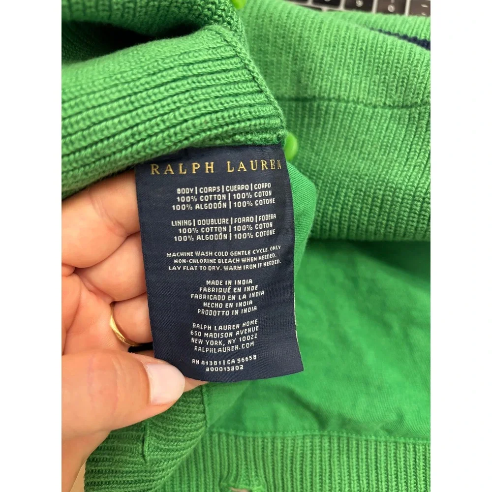 Ralph Lauren Home Toulon Striped Throw Pillow Case Only Bottle Green/Navy